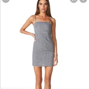 Lioness gingham cotton mini dress